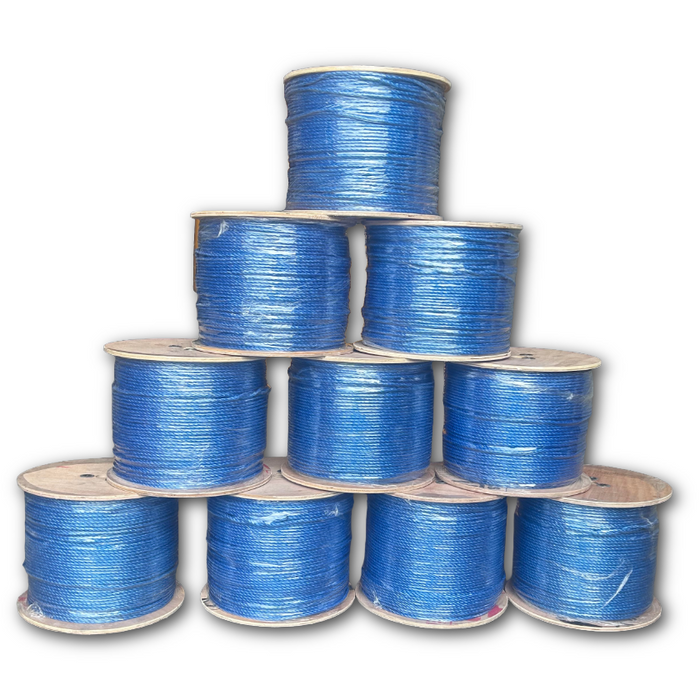 Duct Draw Rope  - 6mm Blue Polypropylene 500m