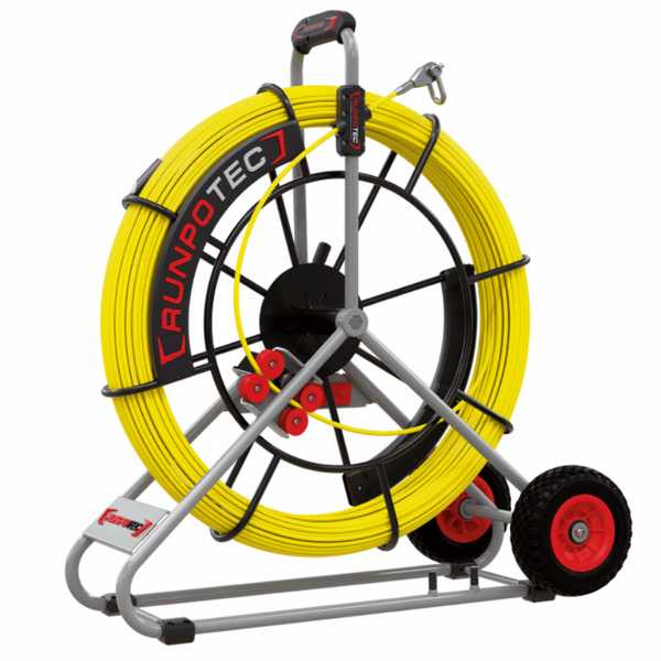 RUNPOTEC GF9 9mm Yellow Fiberglass Rod on Robust Mobile Steel Reel