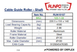 Product Specification Table for RUNPOTEC Cable Guide Roller Shaft
