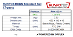 Technical Specifications for Photo of RUNPOTEC - RUNPOSTICKS Standard 17-part set