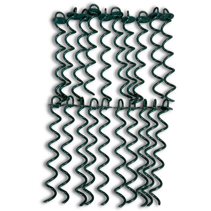 20 of 400mm Green Powder coated Ground anchor by RiggFix 325kg Holding Power