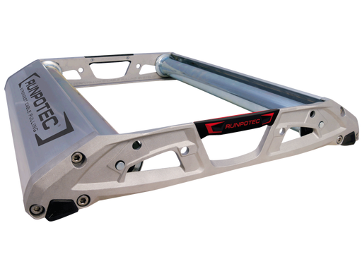 RUNPOTEC Pro 670 Cable Roller - made of light and solid die-cast and continuous cast aluminium with robust, adjustable support rollers.