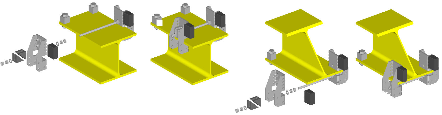 SHT Travel Trolley End Stop For Beam Width: 82-300mm (1 pack