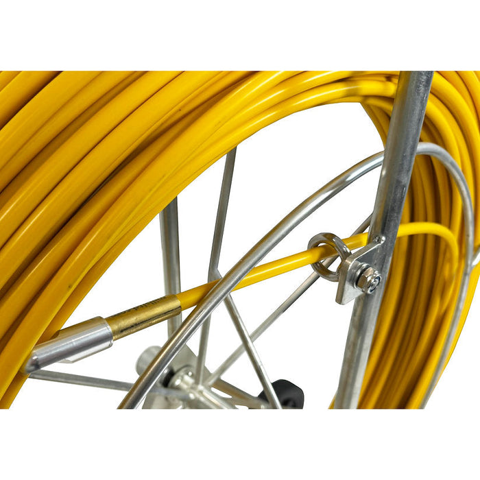 9mm x Quick Release King Cobra Cable Duct Rodder with Rod & Frame - image Close up of eyebolt and end of rod, solve your cable rodding problems today with this innovative tool