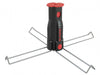 Red and Black RUNPOTEC Multi-function mandrel for cable rolling systems.