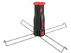 Red and Black RUNPOTEC Multi-function mandrel for cable rolling systems.