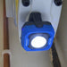Blue and Black NightSearcher Micro 1100 - 1100 Lumens - Rechargeable Work Light in use