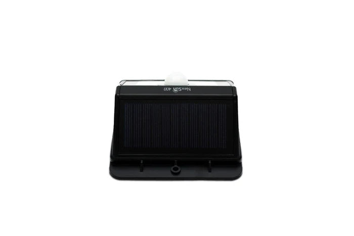 NexSun 400 lumen black solar light with motion sensor solar panel