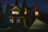 NexSun 400 lumen black solar light with motion sensor in use