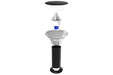 NexSun Bollard C Colour Changing Pillar Light in Black taken apart