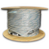 Orptech Polyester Pulling Rope on Drum Double Braid White with Blue Fleck - Spliced Galvanised Eye