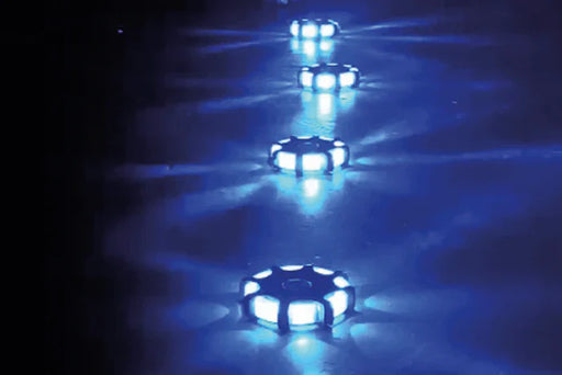 Nightsearcher Pulsar Max Sequential rechargeable Blue hazard warning lights in use