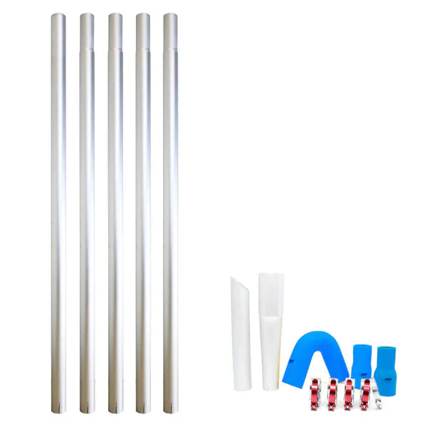 Gutter Vacuum Pole Kits Lightweight Aerospace Aluminium Aligutter- 20-40ft (51mm Diameter)