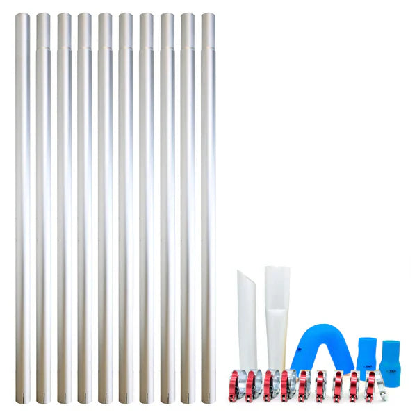 Gutter Vacuum Pole Kits Lightweight Aerospace Aluminium Aligutter- 20-40ft (51mm Diameter)
