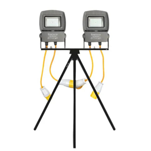 NightSearcher LinkStar AC Linkable Floodlight - Twin Head with Tripod