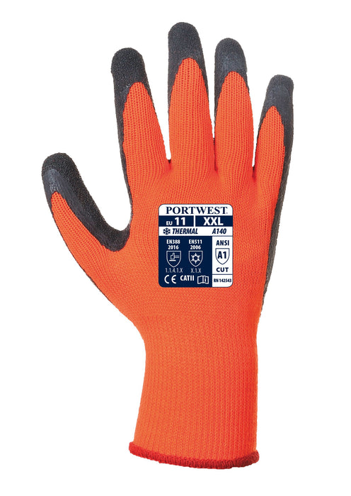 A140 - Thermal Grip Glove - Latex - Orange/Black