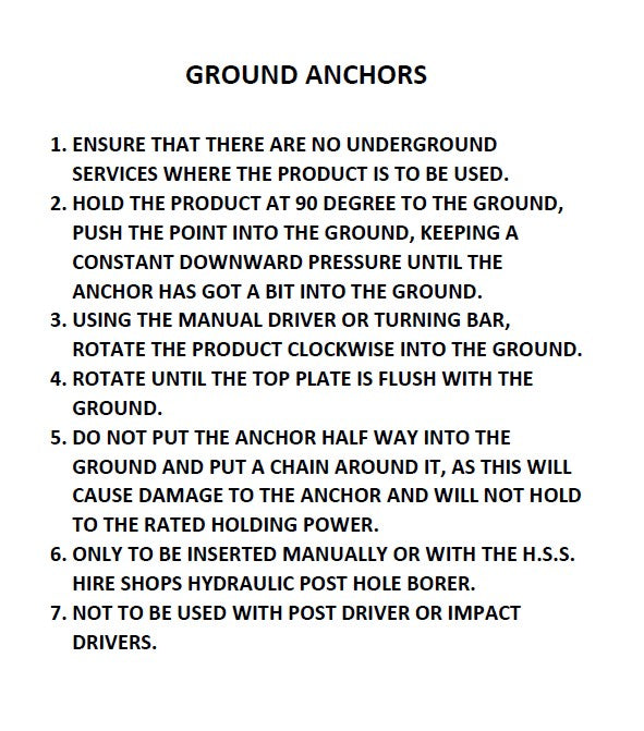 Ground Anchor Points 560kg - 1300kg