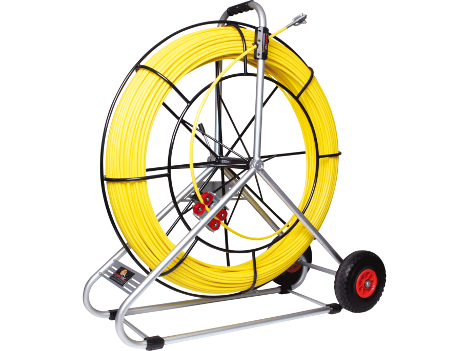 RUNPOTEC - FIBERGLASS ROD Ø 11 MM WITH STEEL CAGE INCL. NEW DOUBLE-OUTLET SYSTEM 300m