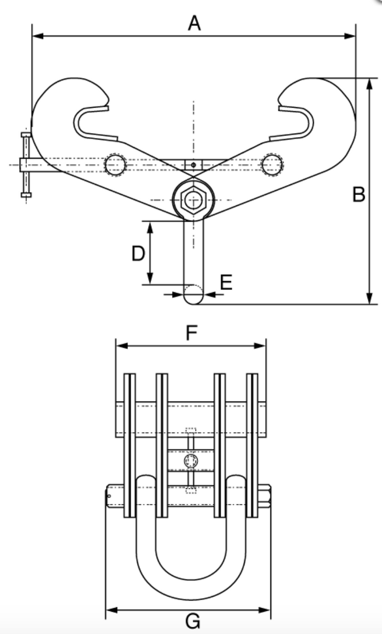 GT Viper Adjustable Beam Clamp - YS WJC Type — Cabledrumjacks