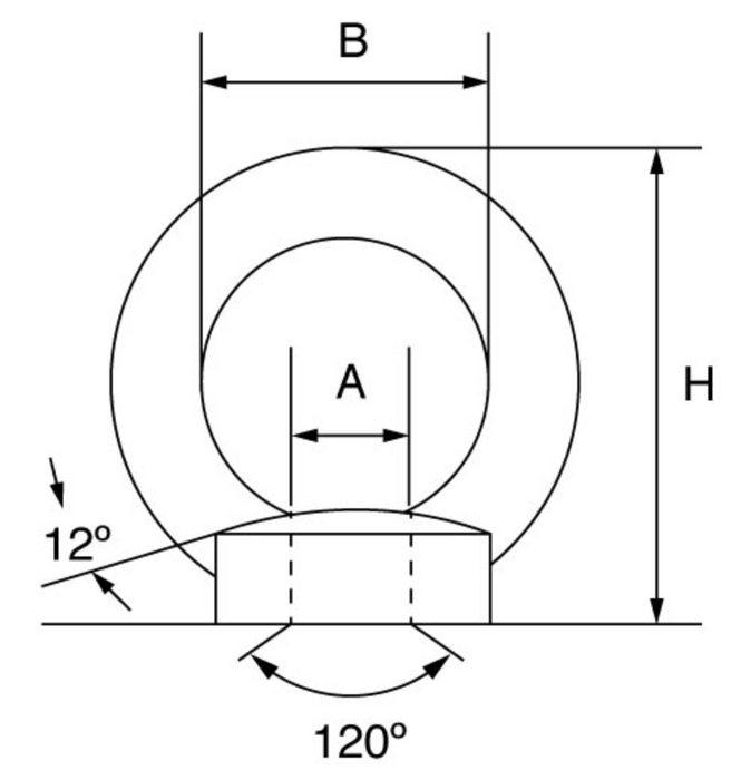 Stainless Steel Load Rated Eyenut - AISI 316