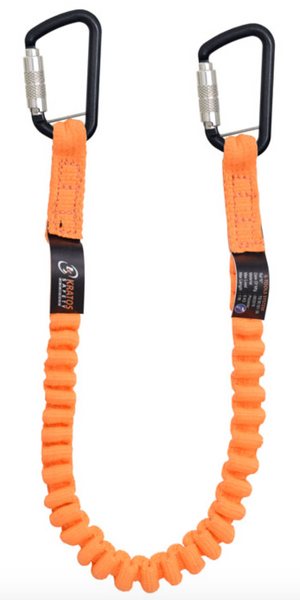 Kratos - Connecting Tool Stretch Lanyard with Integrated Karabiners - Max Length 1m, Max Weight 5kg