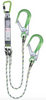 1.5m Gravity-S Y Forked Anti-Cut Shock Absorbing 11mm Dia Kernmantle Twin Lanyard with Scaff Hooks