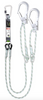 2m Gravity Y Forked Aluminium Adjustable Shock Absorbing Lanyard with Twin Scaff Hooks