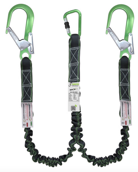 Kratos - 2m Gravity Y Forked Shock Absorbing Expandable Webbing Lanyard