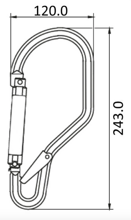 Aluminium Rebar Hook - Gate Opening 60mm - 20kN