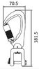 Aluminium Quarter Turn Clevis Swivel Hook