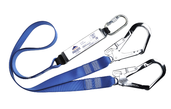 Double Webbing Lanyard With Shock Absorber Royal Blue