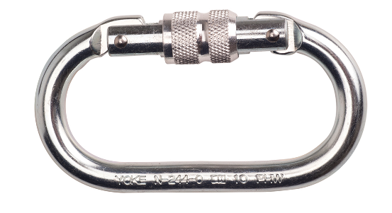 Portwest - Aluminium Twist Lock Carabiner - Connector Silver