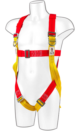 Portwest - 2 Point Plus Harness - Red with Fully adjustable shoulder, chest and leg straps