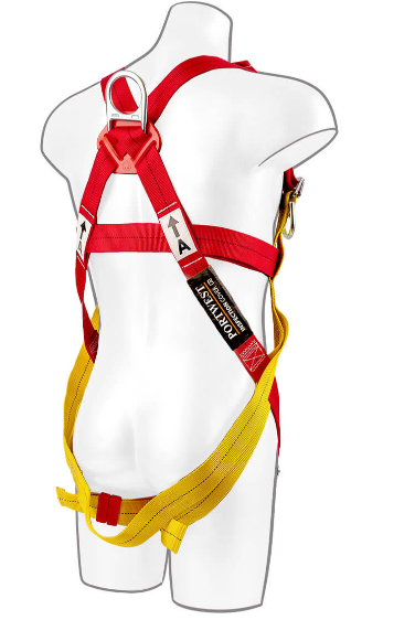 Portwest - 2 Point Plus Harness - Red with Fully adjustable shoulder, chest and leg straps